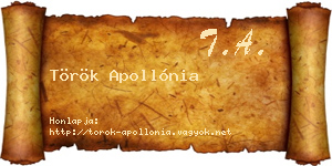 Török Apollónia névjegykártya