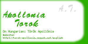 apollonia torok business card